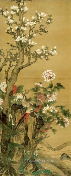 Chino Painting - Humei riqueza pájaros y flores chino antiguo